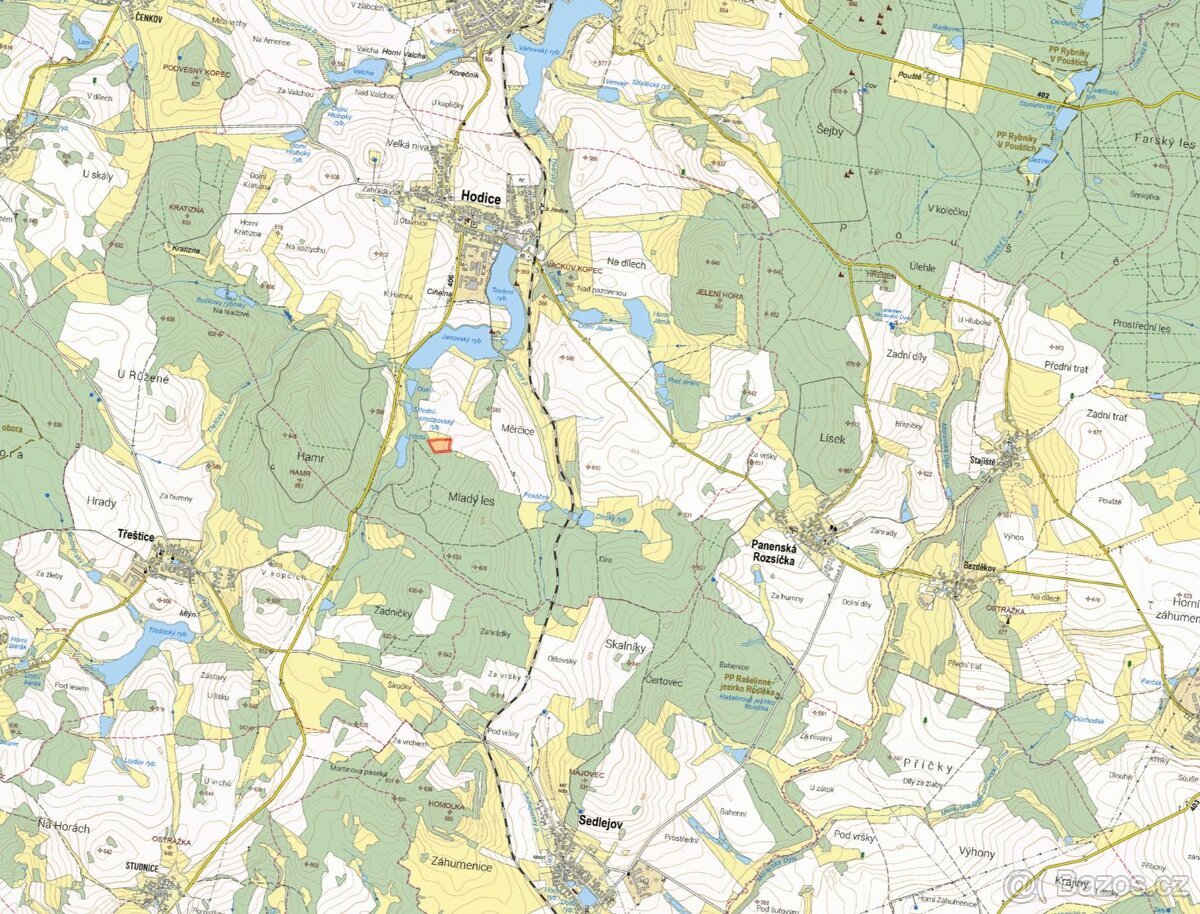 Zemědělská půda, prodej, Hodice, Jihlava
