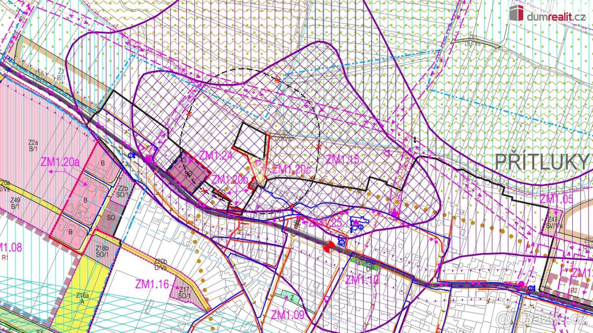 Stavební pozemek 1.269m2, Přítluky