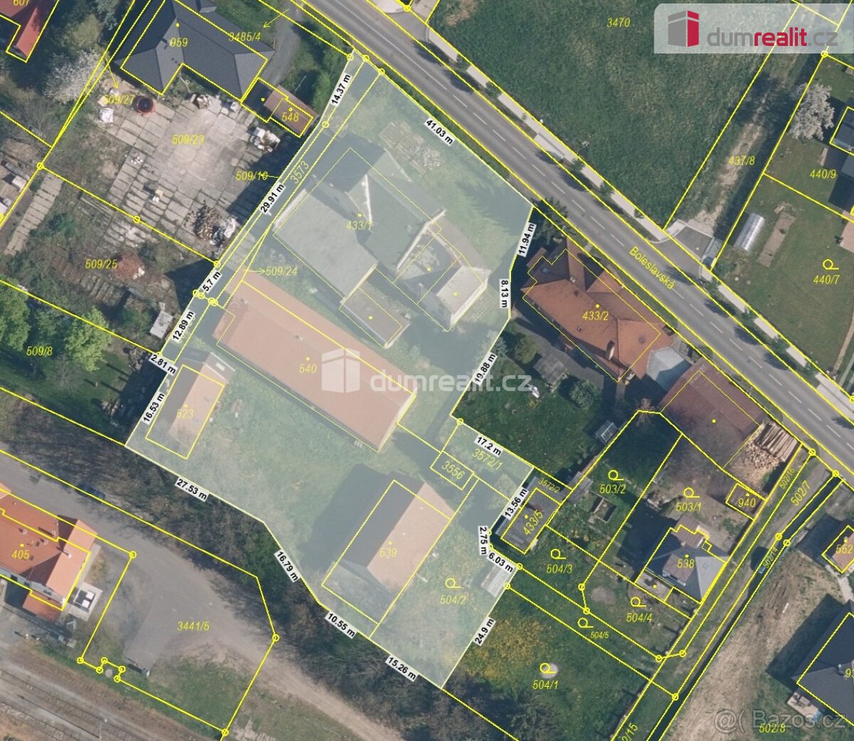 Areál pro budoucí bydlení či podnikání 4412 m2