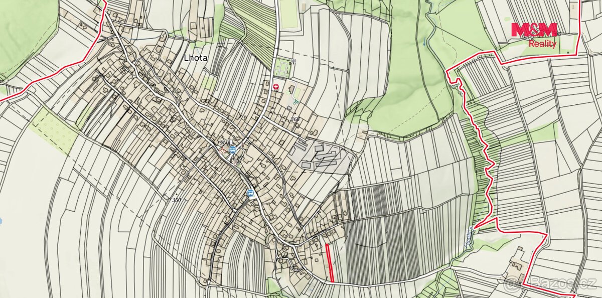 Prodej pozemku k bydlení, 1046 m², Lhota