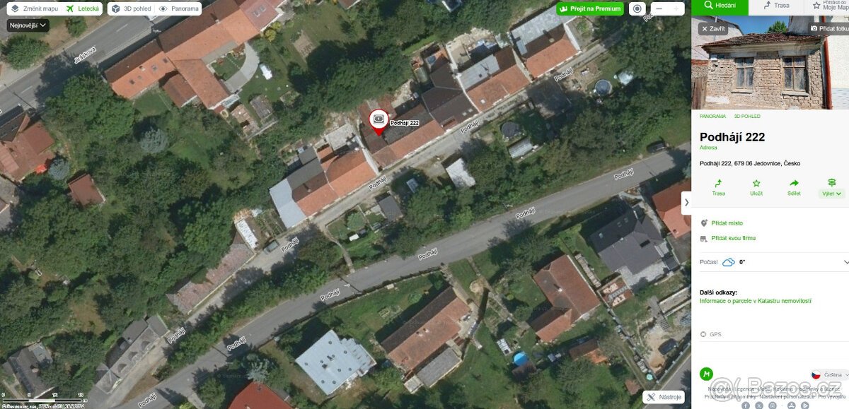 Stavební pozemek Jedovnice, zasíťováno, parkování.