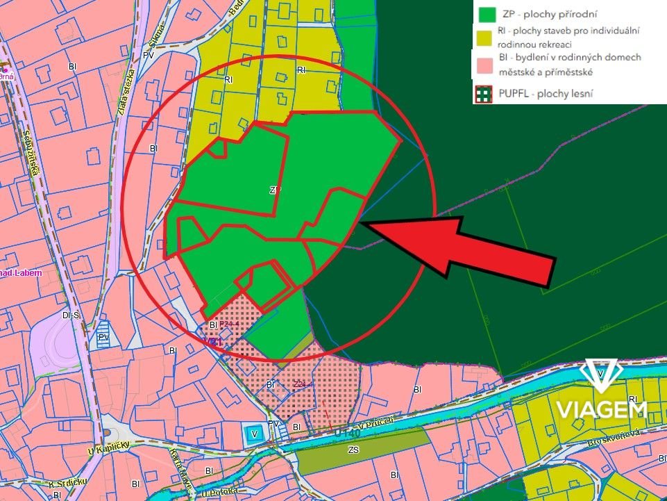 Zahrada 23 170 m², Podíl 69 % o výměře 15 998 m²