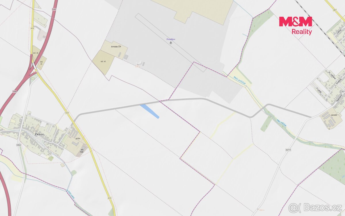 Prodej pole, 8491 m², Prostějov