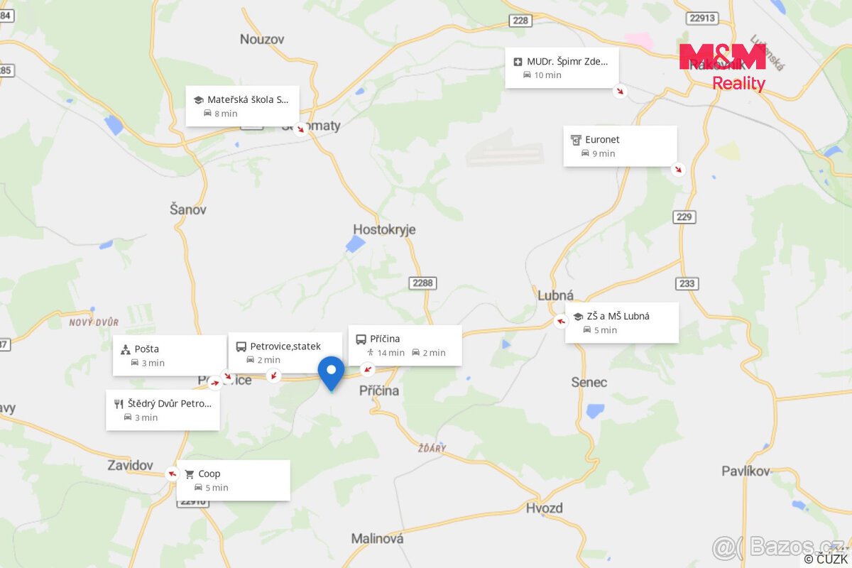 Prodej pozemku k bydlení, 3359 m², Petrovice