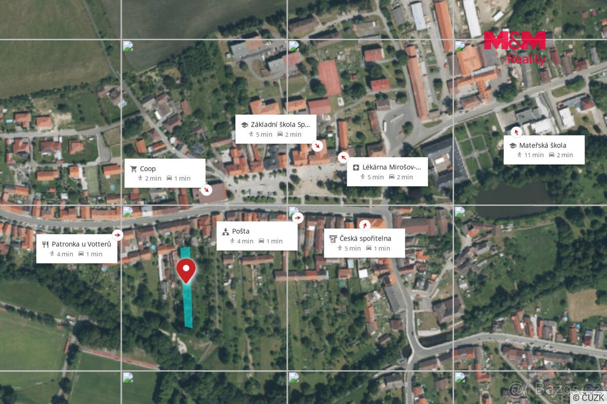 Prodej pozemku k bydlení, 993 m², Spálené Poříčí