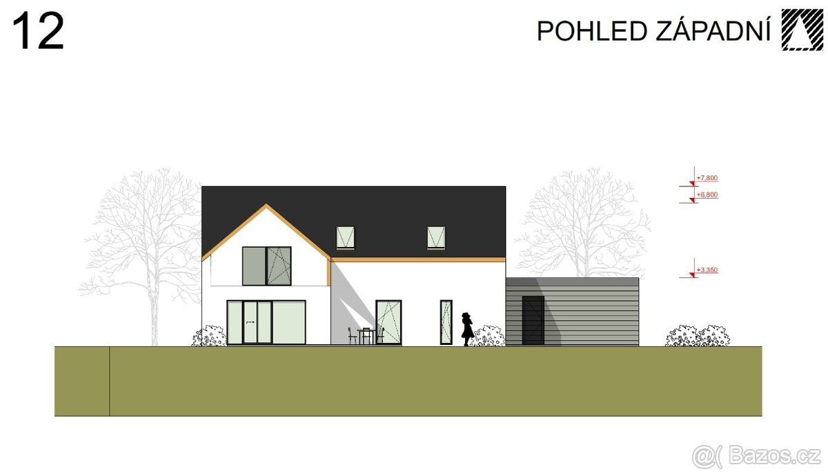 Stavební pozemek 2 226 m² se stavebním povolením, Boňkov