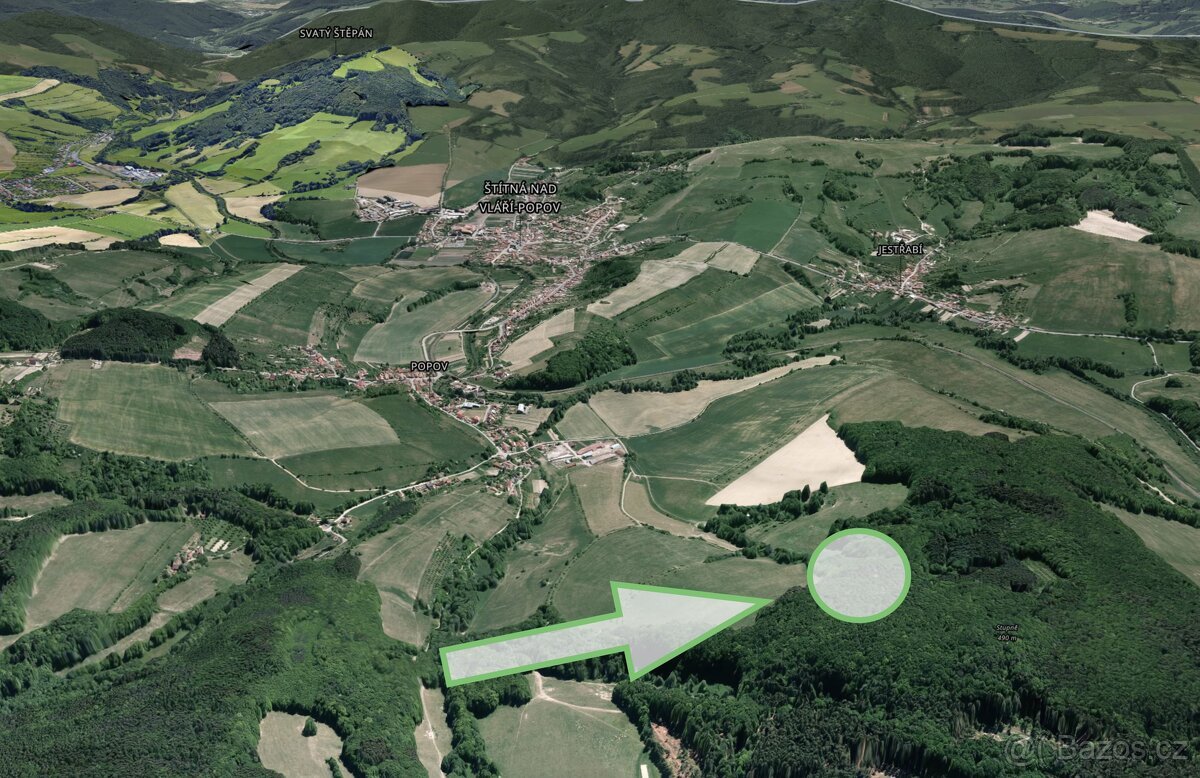Prodej, pozemek, 4 435 m,  9, Štítná nad Vláří-Popov - Popov