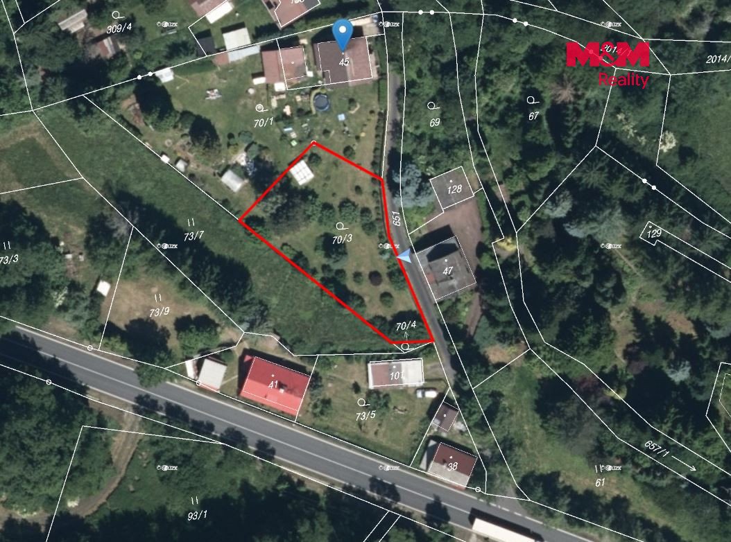 Prodej pozemku k bydlení, 897 m², Krásný Les