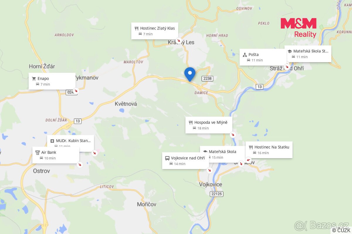 Prodej pozemku k bydlení, 897 m², Krásný Les