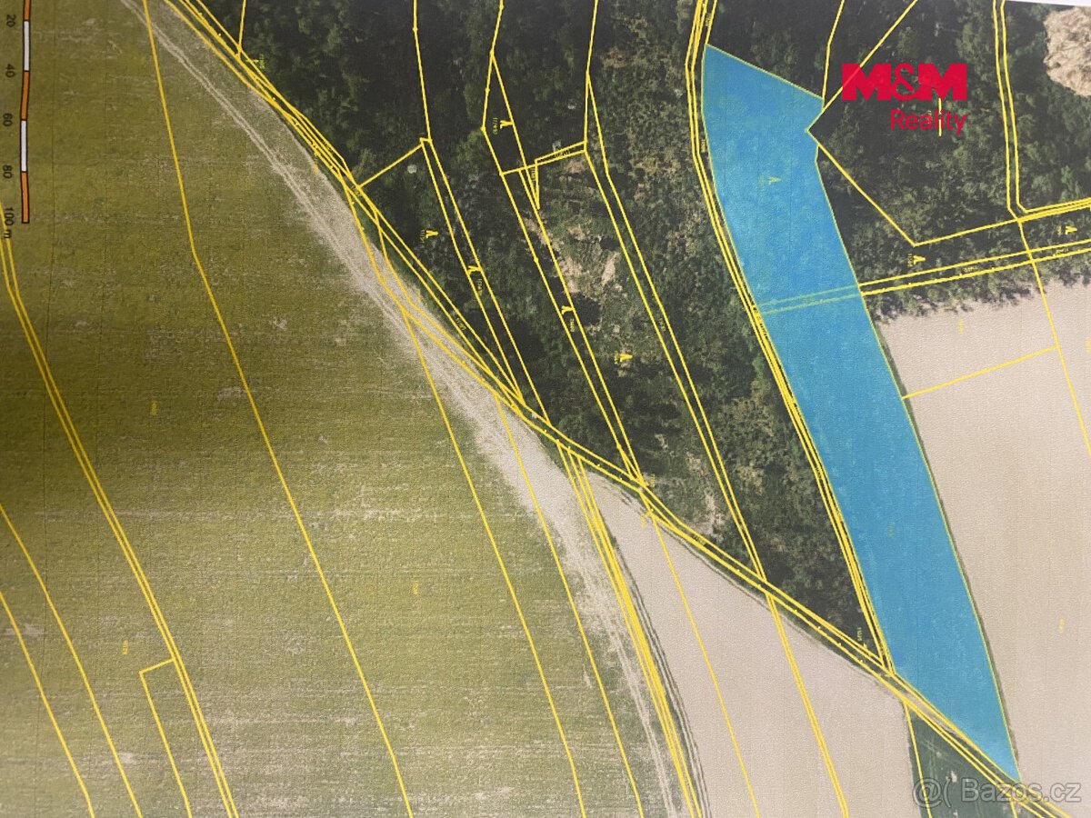 Prodej, les 4223 m2, pozemek 7748 m2, Bohuslavice n. Metují