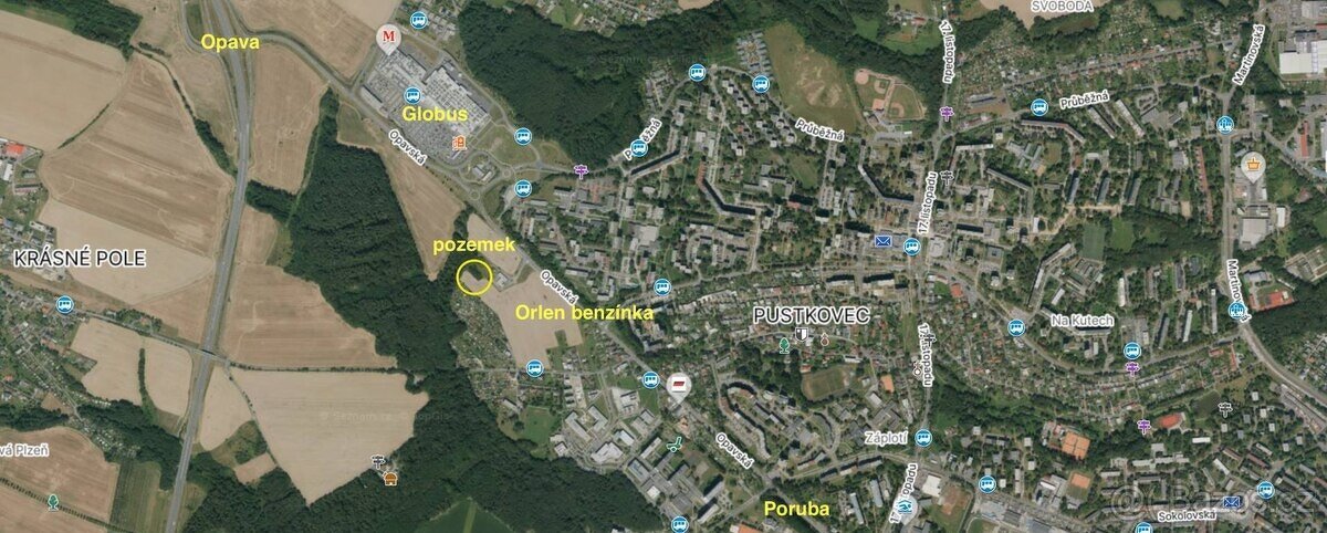 Komerční pozemek Ostrava 3299 m2, Ostrava