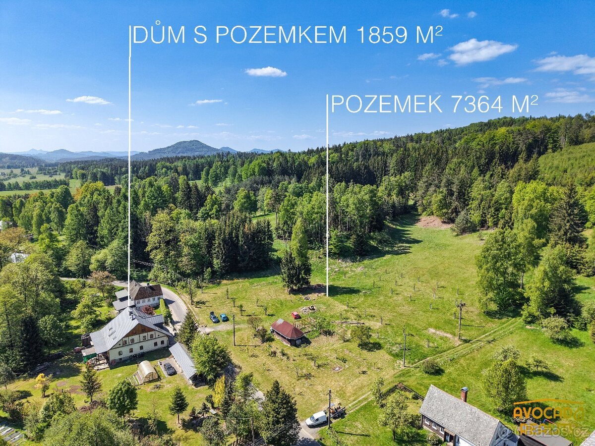 Pozemek 7 364 m² v srdci Lužických hor – investice