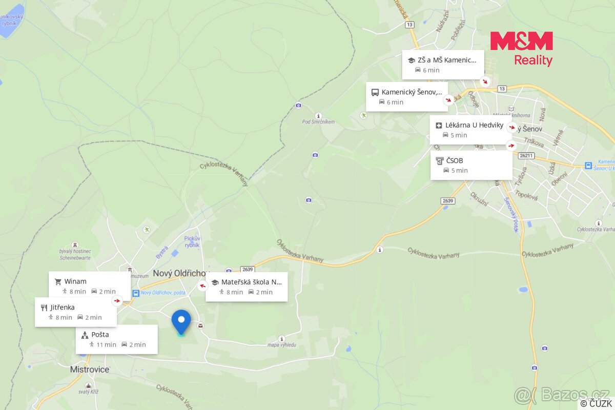 Prodej pozemku 1 154 m² k bydlení v Novém Oldřichově