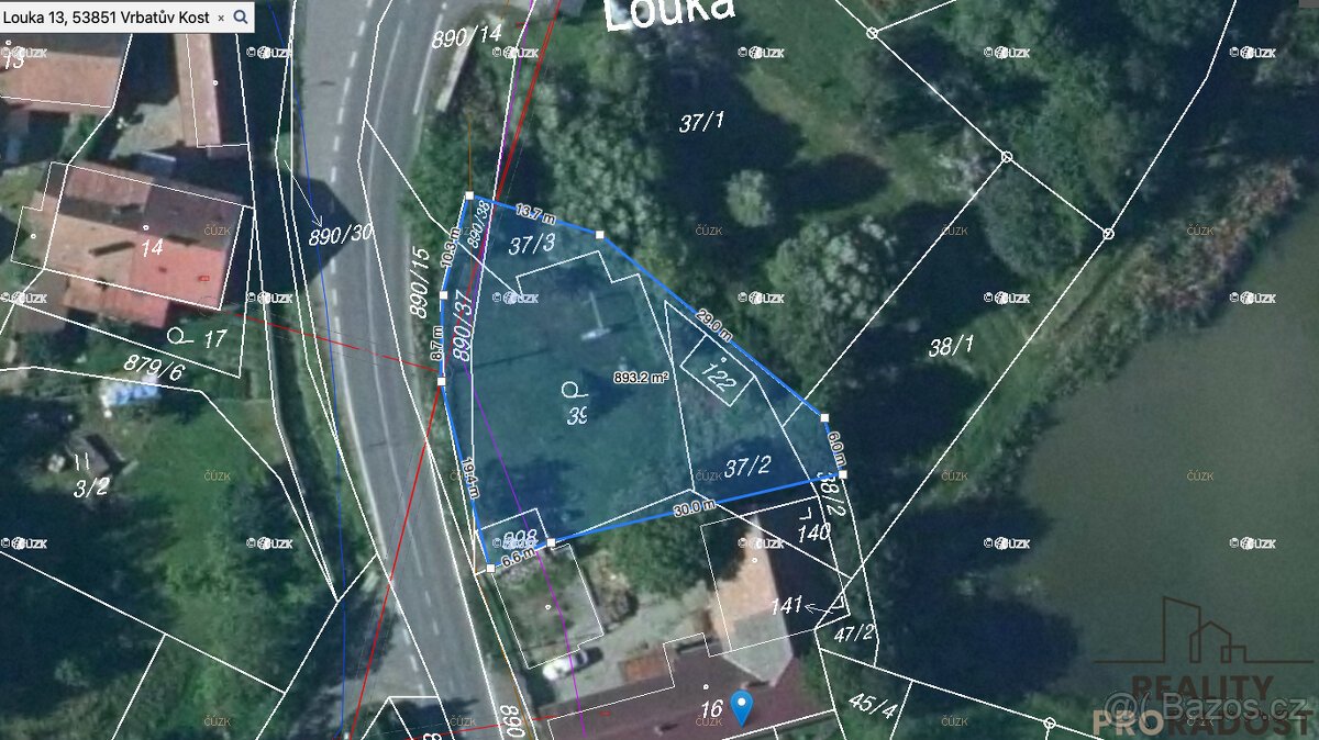 Prodej pozemku, Louka - Vrbatův Kostelec