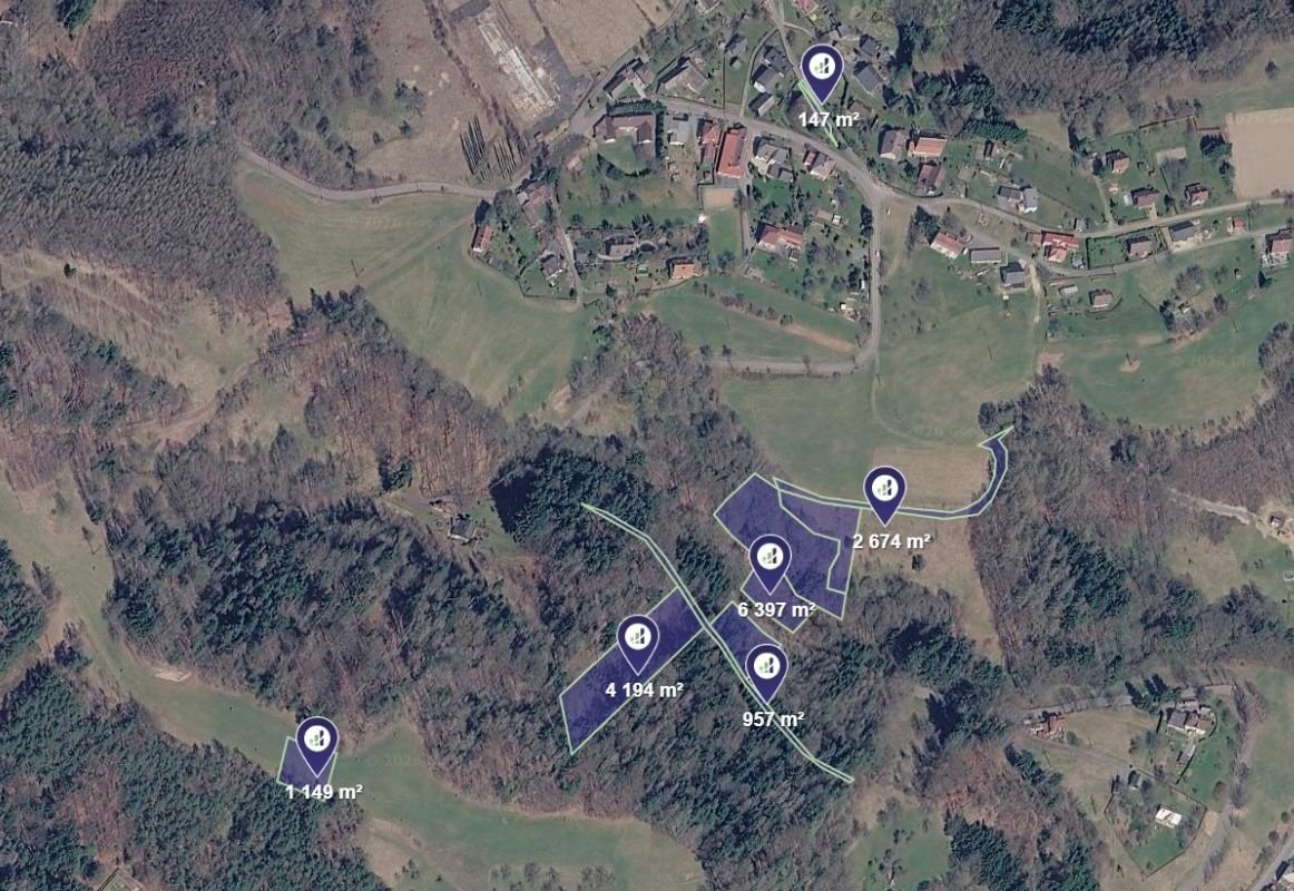 Prodej podílu 1/12 louky 4 410 m², Koberovy