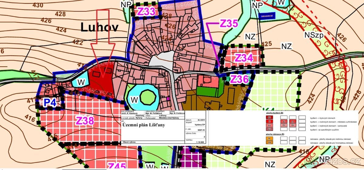 Stavební pozemek, 1951 m², Luhov u Líšťan