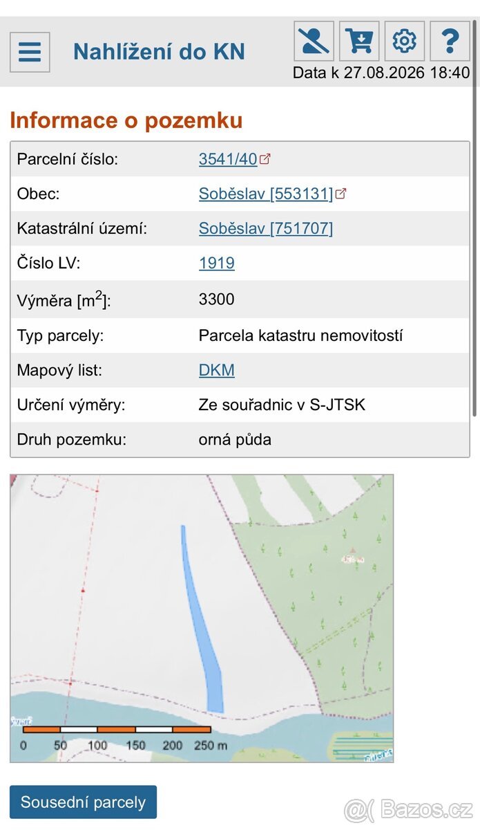 Pozemek pro rybáře - Lužnice 6 - k.ú. Soběslav
