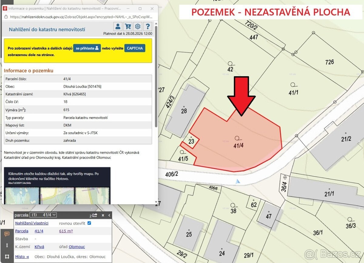 Prodej stavebního pozemku 634m