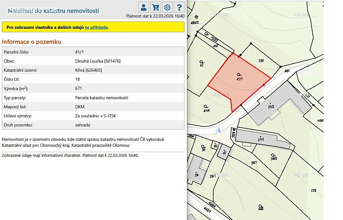 Prodej stavebního pozemku 671m