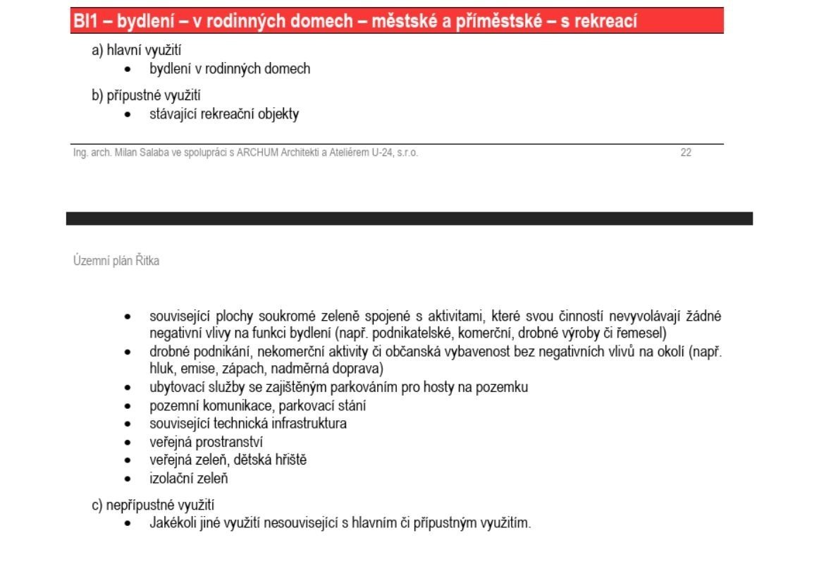 Stavební pozemek 1617 m2 s potenciálem v obci Řitka