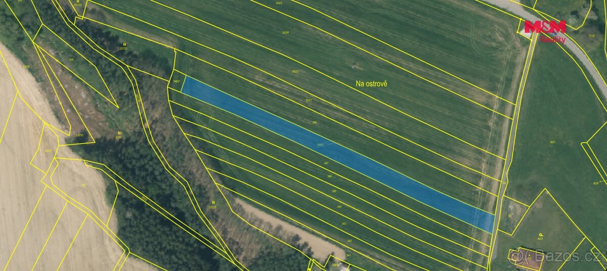 Prodej pozemku k bydlení, 3176 m², Dobronice u Bechyně