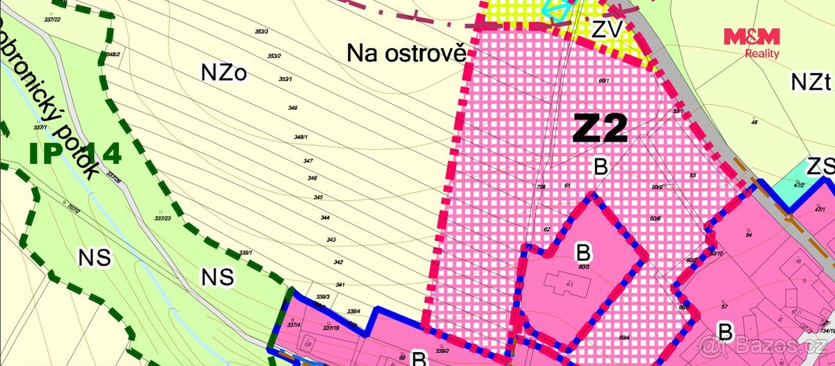 Prodej pozemku k bydlení, 3176 m², Dobronice u Bechyně