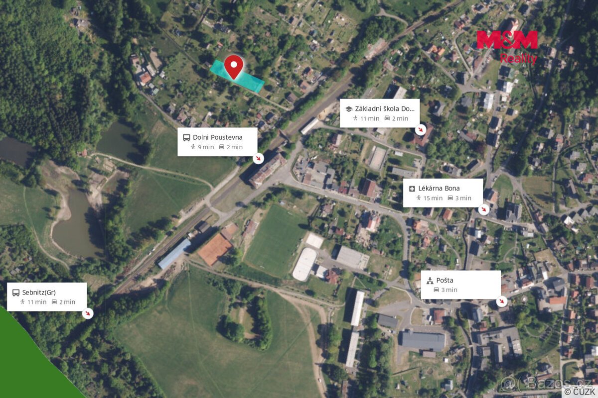 Prodej pozemku k bydlení,1869m², Dolní Poustevna