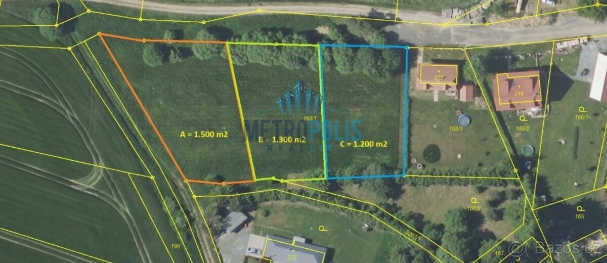 Stavební pozemek k prodeji – Mnichovice u Benešova, 4.016 m²