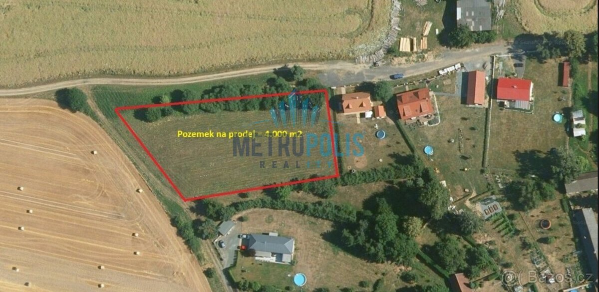 Stavební pozemek k prodeji – Mnichovice u Benešova, 4.016 m²