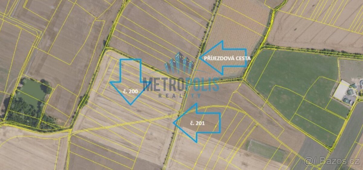 Prodej dvou sousedících pozemků o celkové výměře 10 380 m²