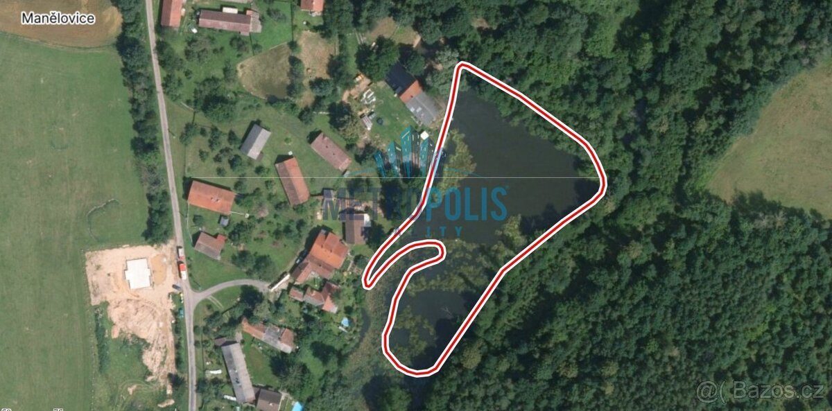 Prodej rybníku, Manělovice 23.103m2