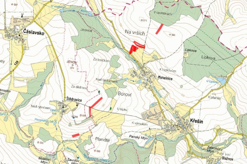 Zemědělská půda, prodej, Křešín, Pelhřimov