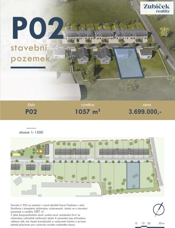 Prodej stavebního pozemku Strážnice - Nová Písečnice