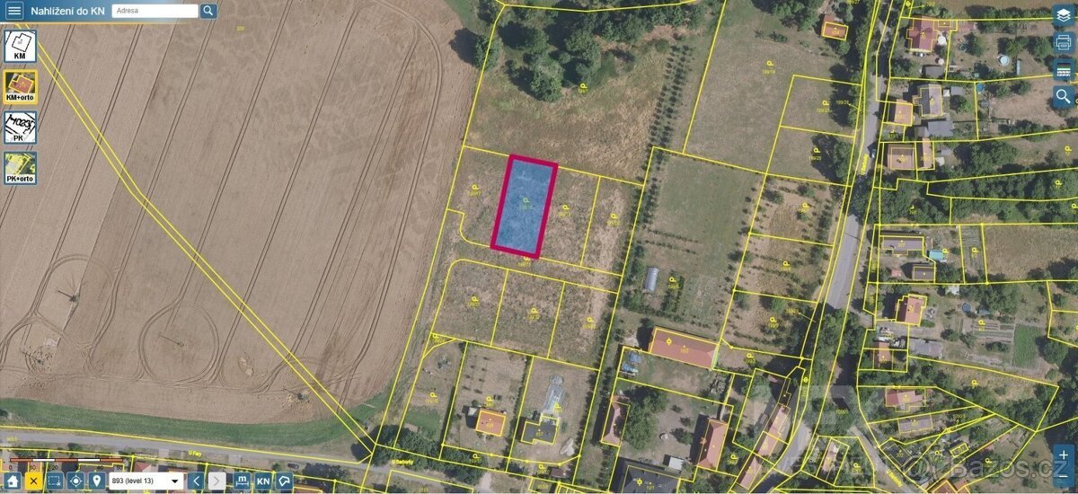 Prodej stavebního pozemku 817 m2 v obci Rožďalovice