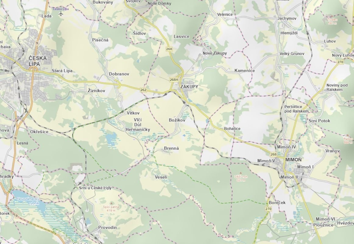 Prodej podílu 1/8 louky 1 072 m², Zákupy