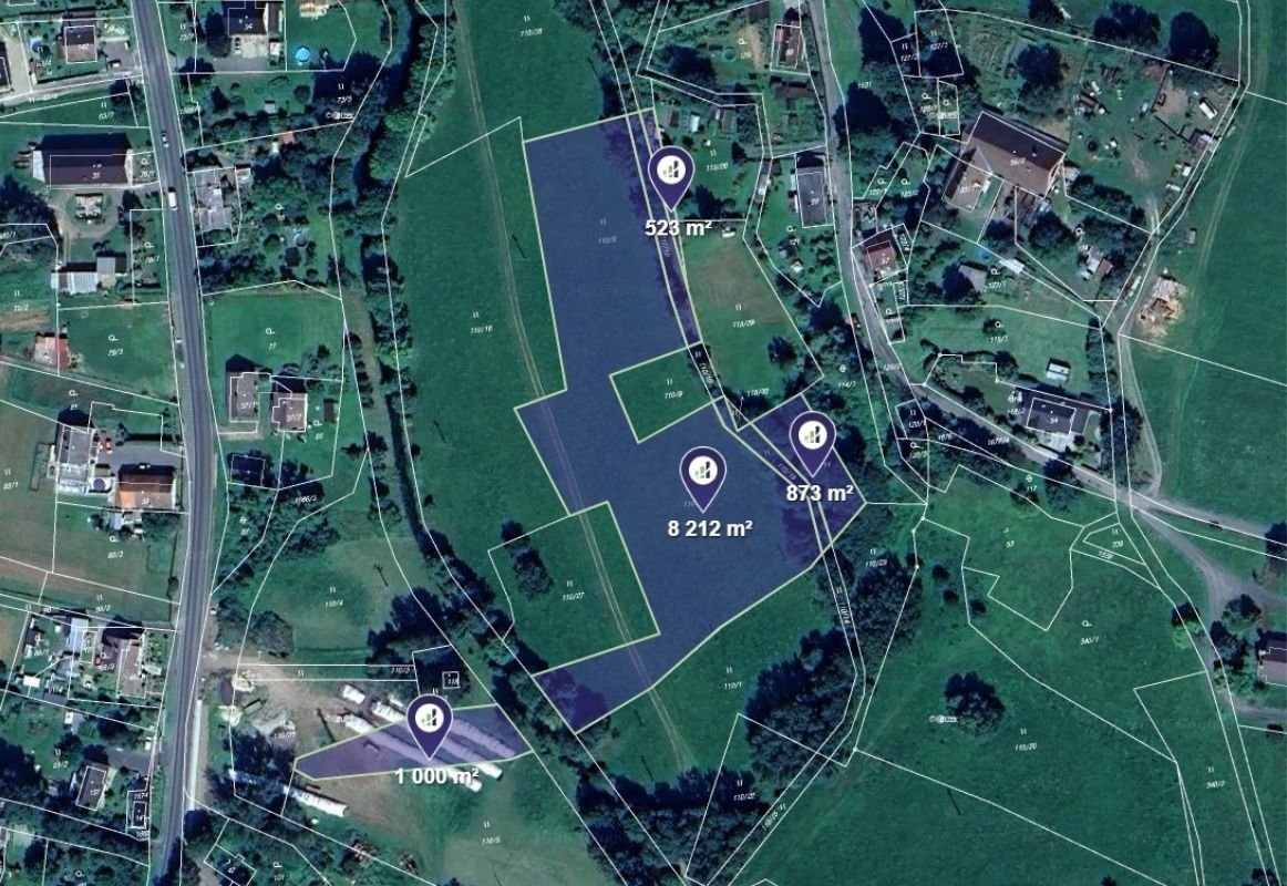 Prodej podílu 1/8 louky 1 326 m², Zákupy