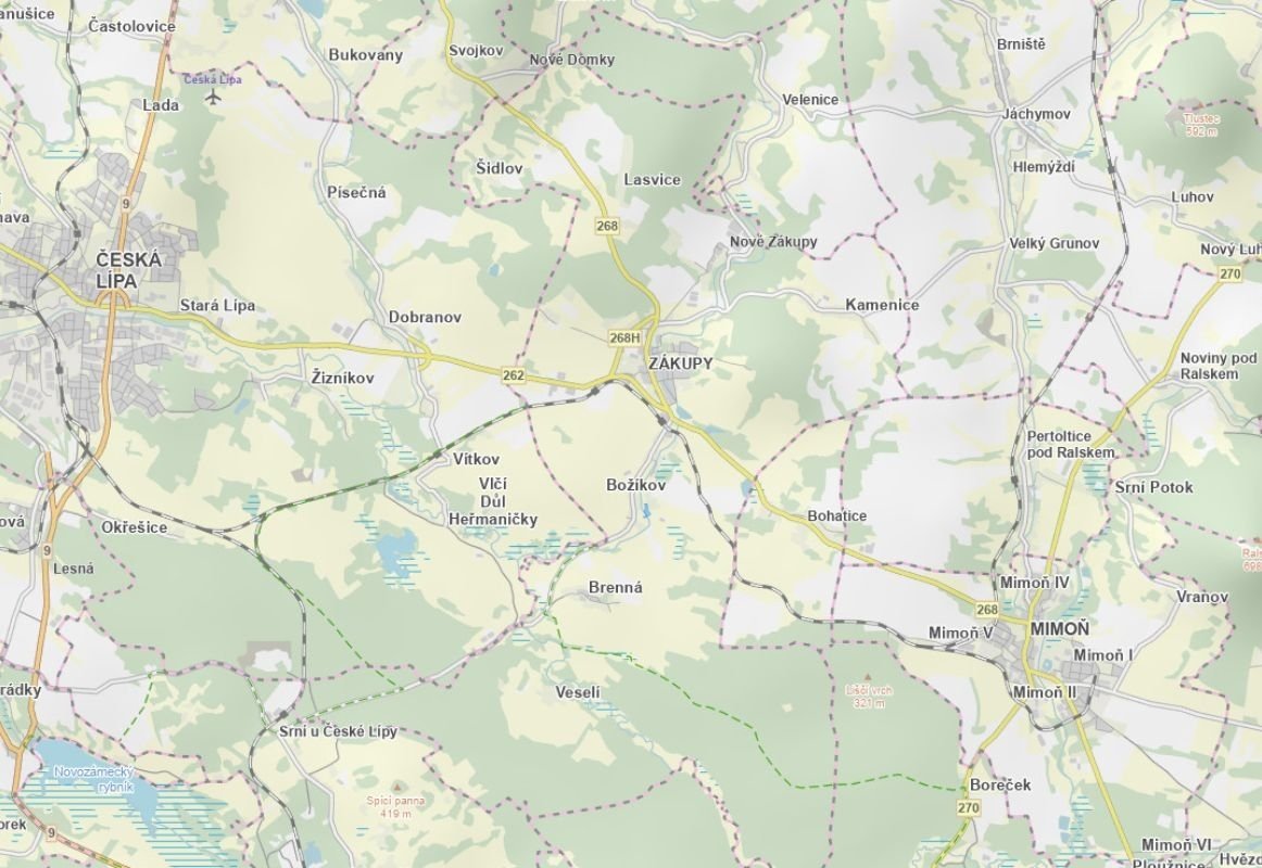 Prodej podílu 1/8 louky 1 326 m², Zákupy