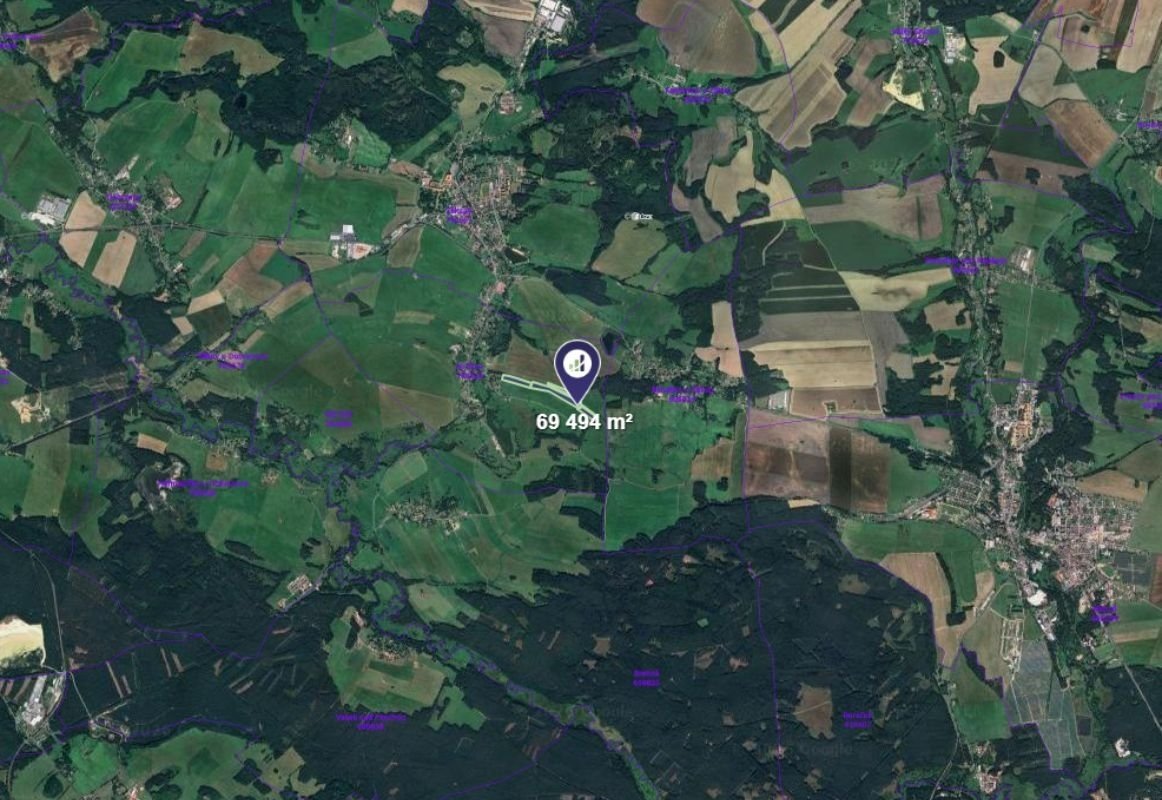 Prodej podílu 1/8 louky 8 687 m², Zákupy
