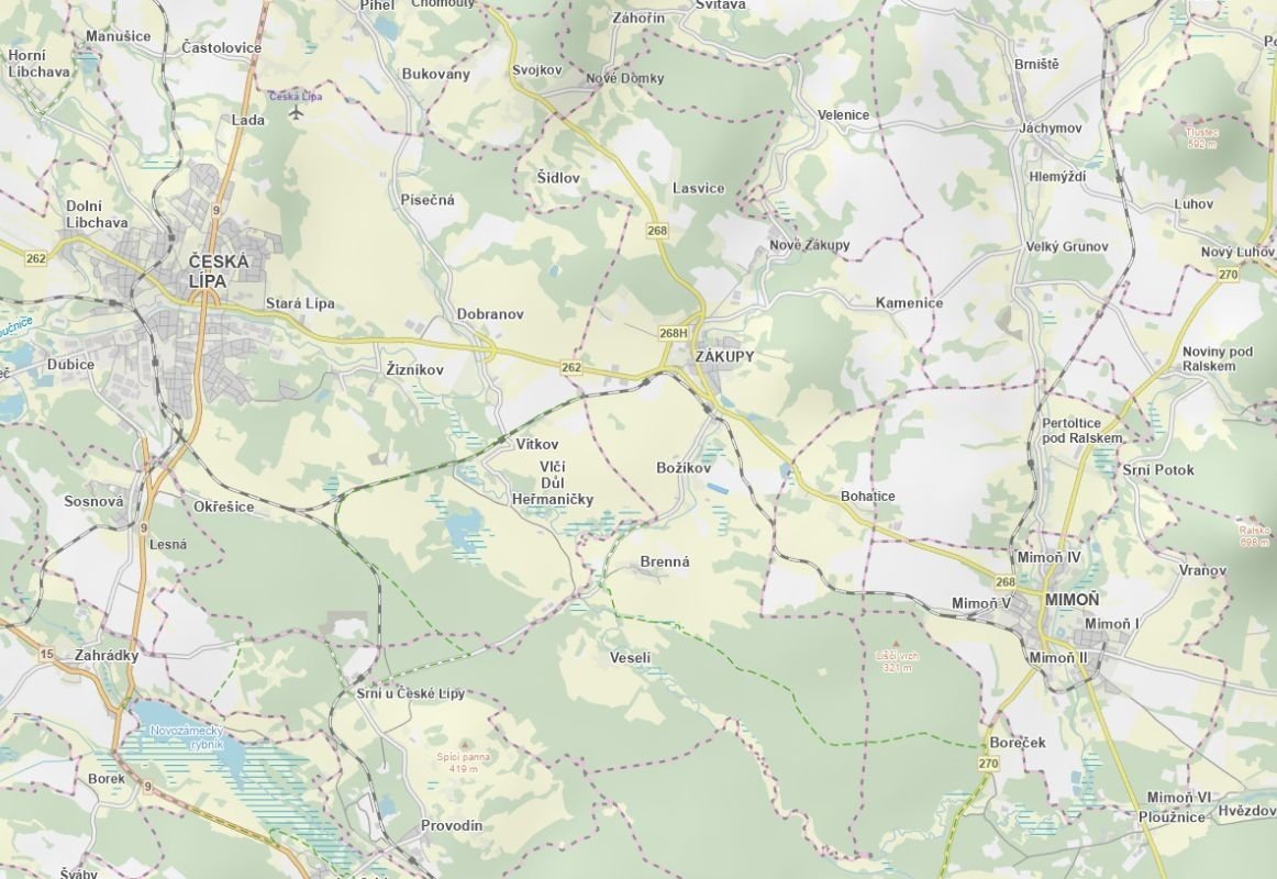 Prodej podílu 1/8 louky 8 687 m², Zákupy