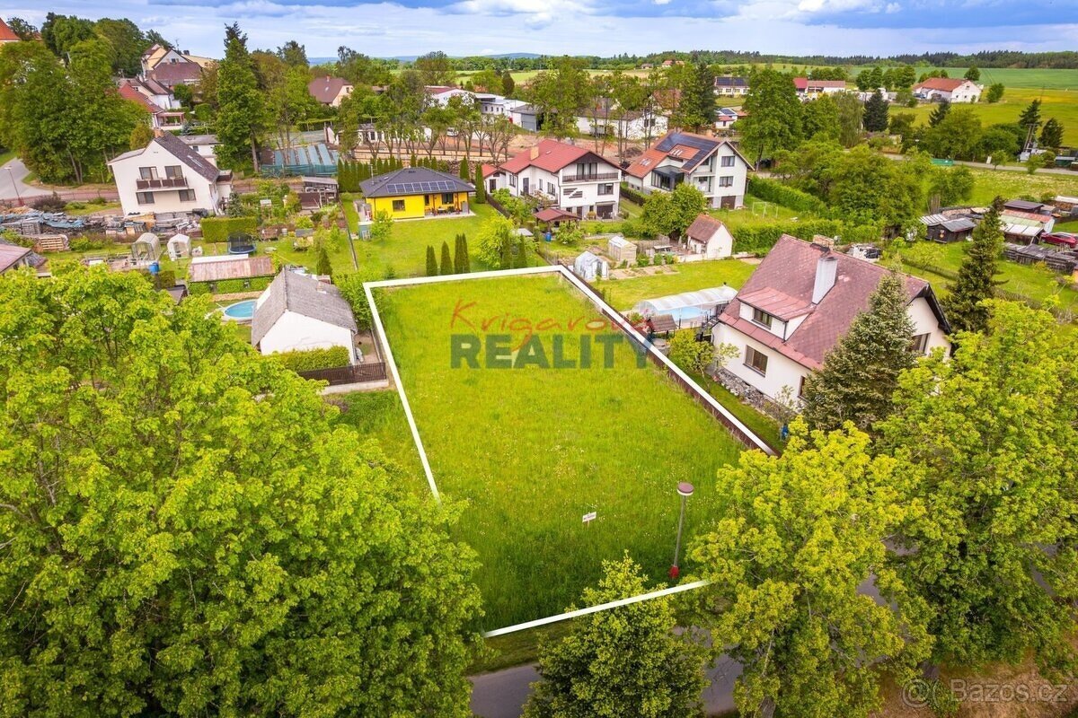 Prodej stavebního pozemku 860m2 Kostelec nad Vltavou
