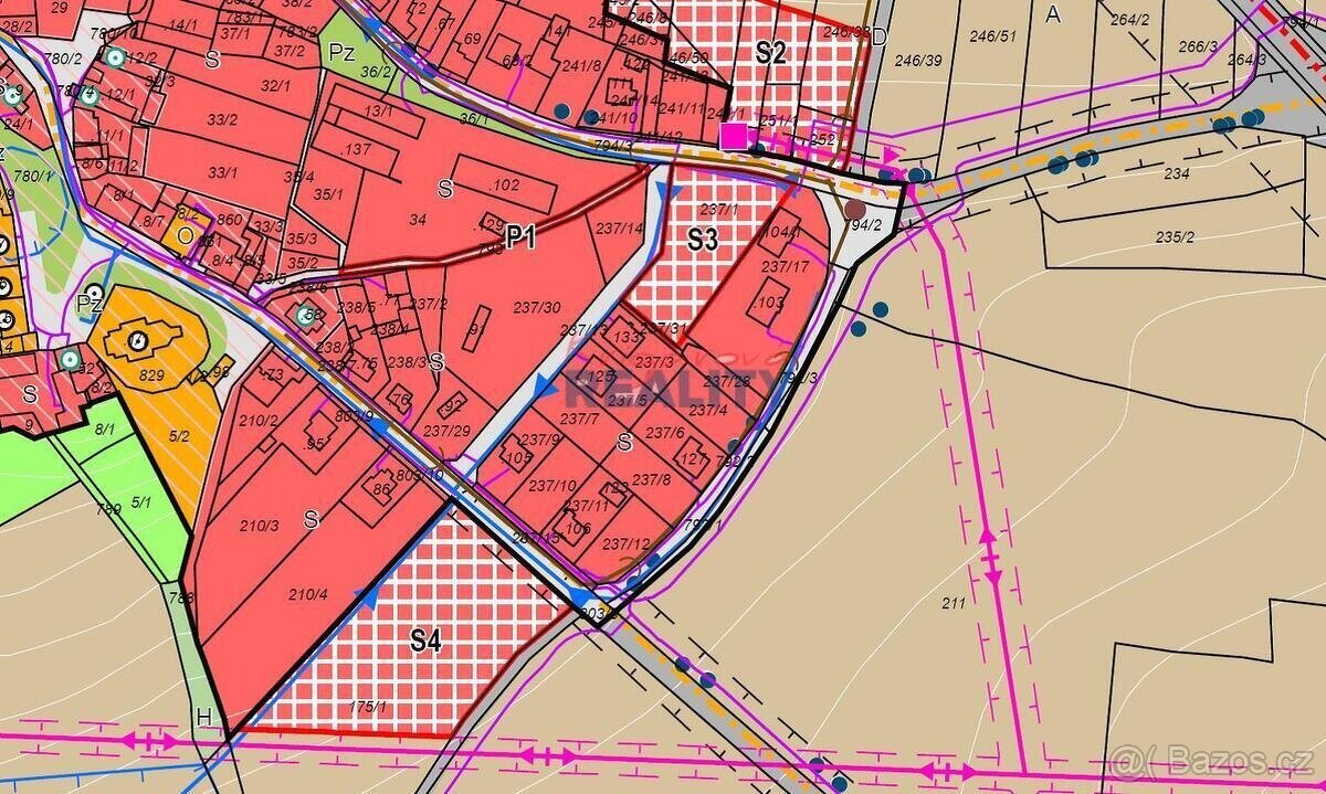 Prodej stavebního pozemku 860m2 Kostelec nad Vltavou