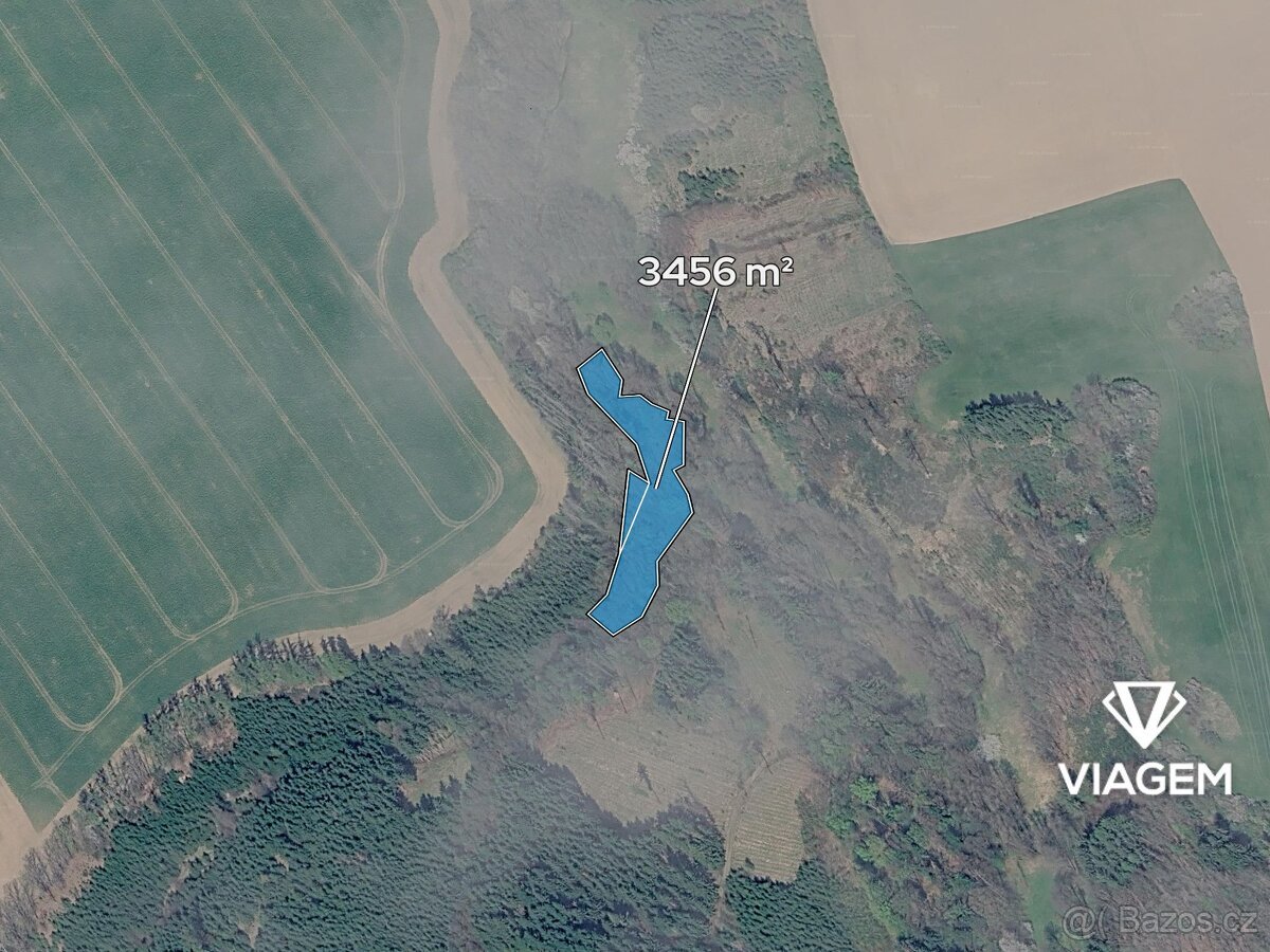 Les 3 456 m², Podíl 71 % o výměře 593 m²