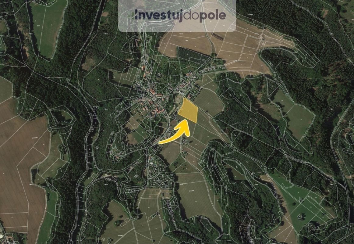 Prodej podílu 2/3 pole 4 817 m², Hrubá Skála - Krčkovice