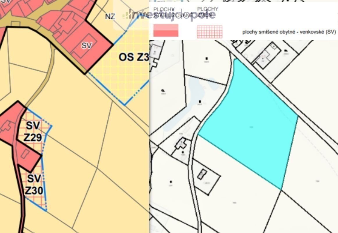 Prodej podílu 2/3 pole 4 817 m², Hrubá Skála - Krčkovice