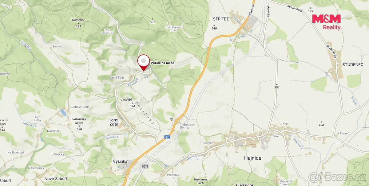 Prodej pastviny, 2160 m², Hajnice