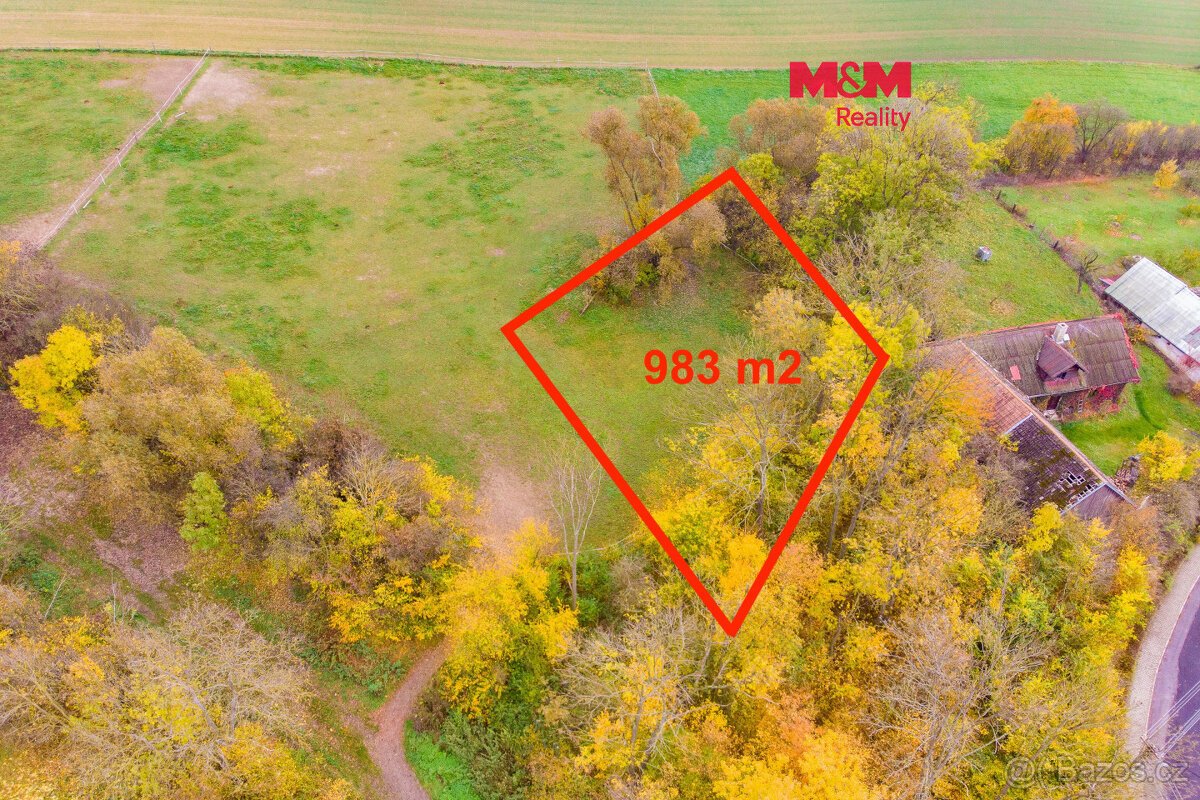 Prodej pastviny, 983 m², Údrnice