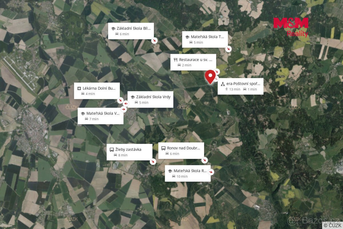 Prodej pozemku k bydlení, 967 m², Podhořany u Ronova