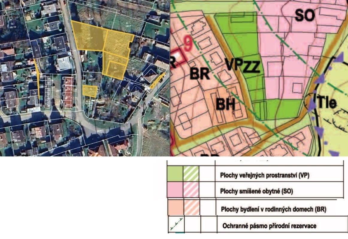 Prodej podílu 3/20 stavebního pozemku 345 m², Vílanec