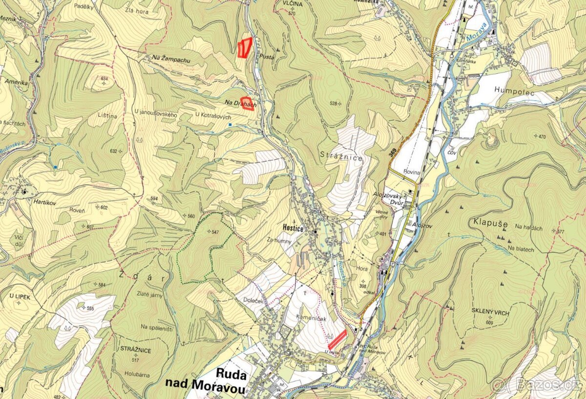 Zemědělská půda, prodej, Hostice, Ruda nad Moravou, Šumperk
