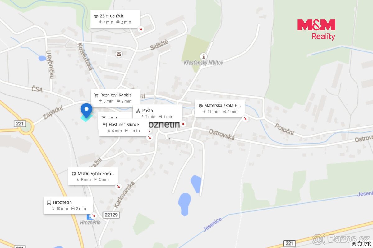 Prodej pozemku k bydlení, 825 m², Hroznětín, okr K. Vary